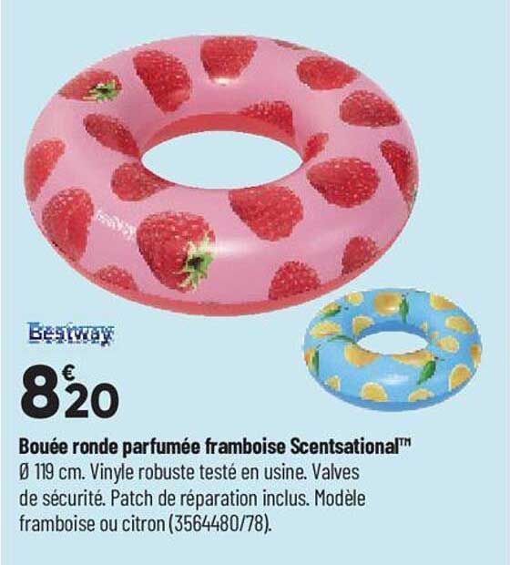 bouée ronde parfumée framboise scentsational bestway