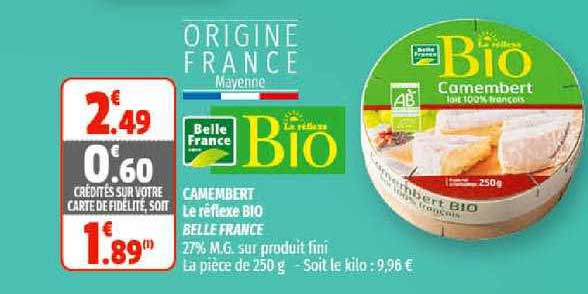 camembert le reflexe bio belle france