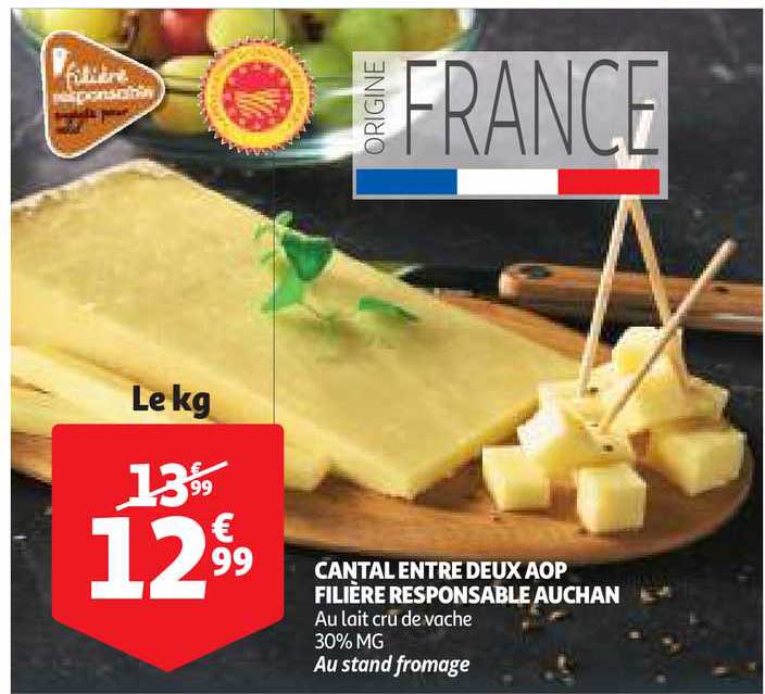 cantal entre deux aop filière responsable auchan