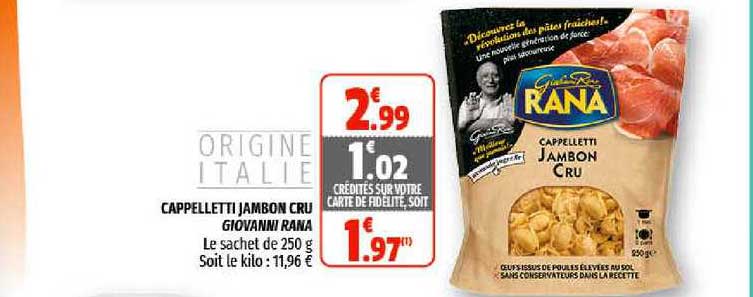 cappelletti jambon cru giovanni rana