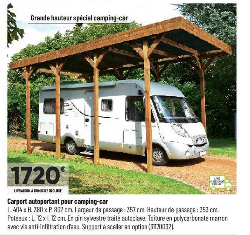 carport autoportant pour camping-car