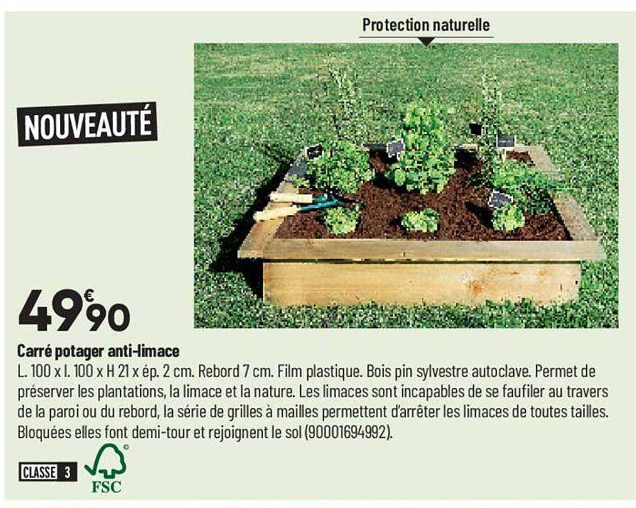 carré potager anti-limace