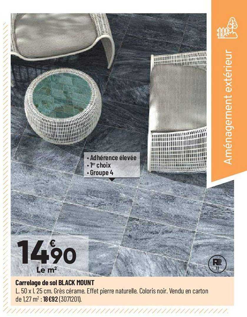 carrelage de sol black mount