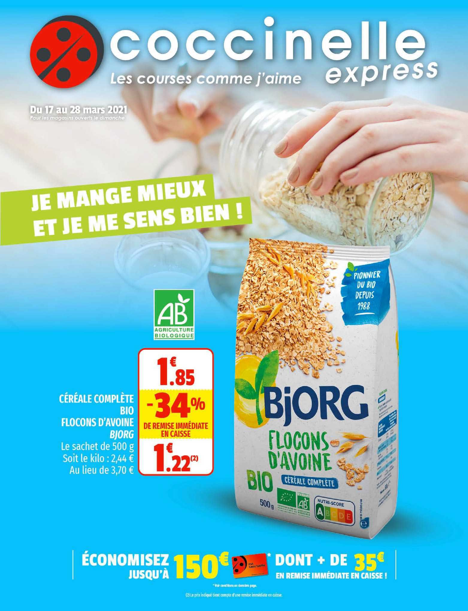 céréale complète bio flocons d'avoine bjorg