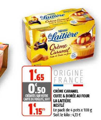 crème caramel cuite & dorée au four la laitière nestlé