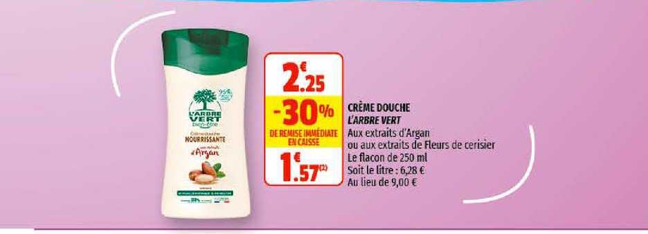 crème douche l'arbre vert