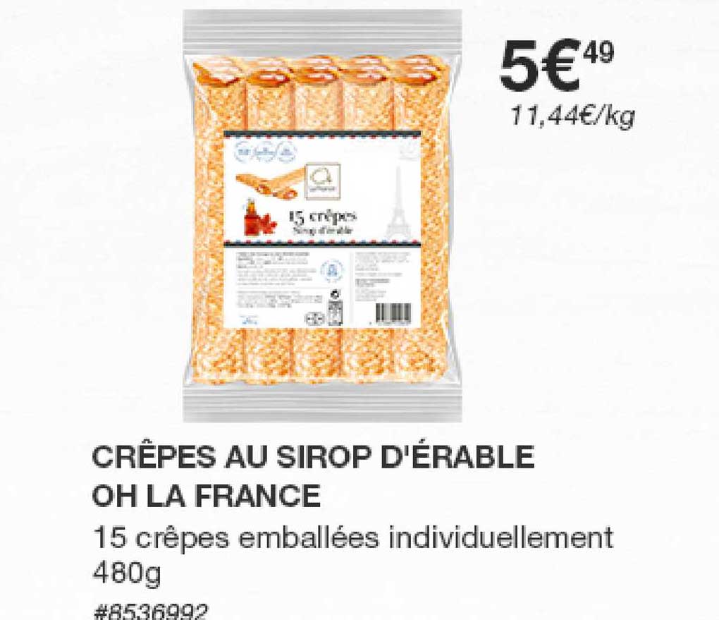 crêpes au sirop d'érable oh la france