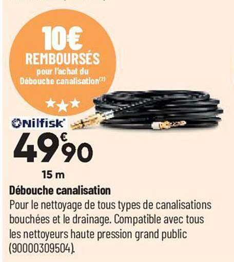débouche canalisation nilfisk
