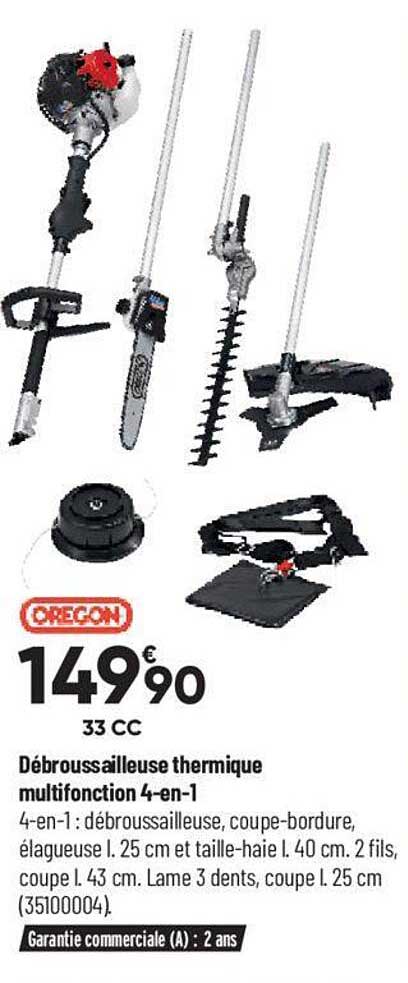 débrousailleuse thermique multifonction 4-en-1 oregon
