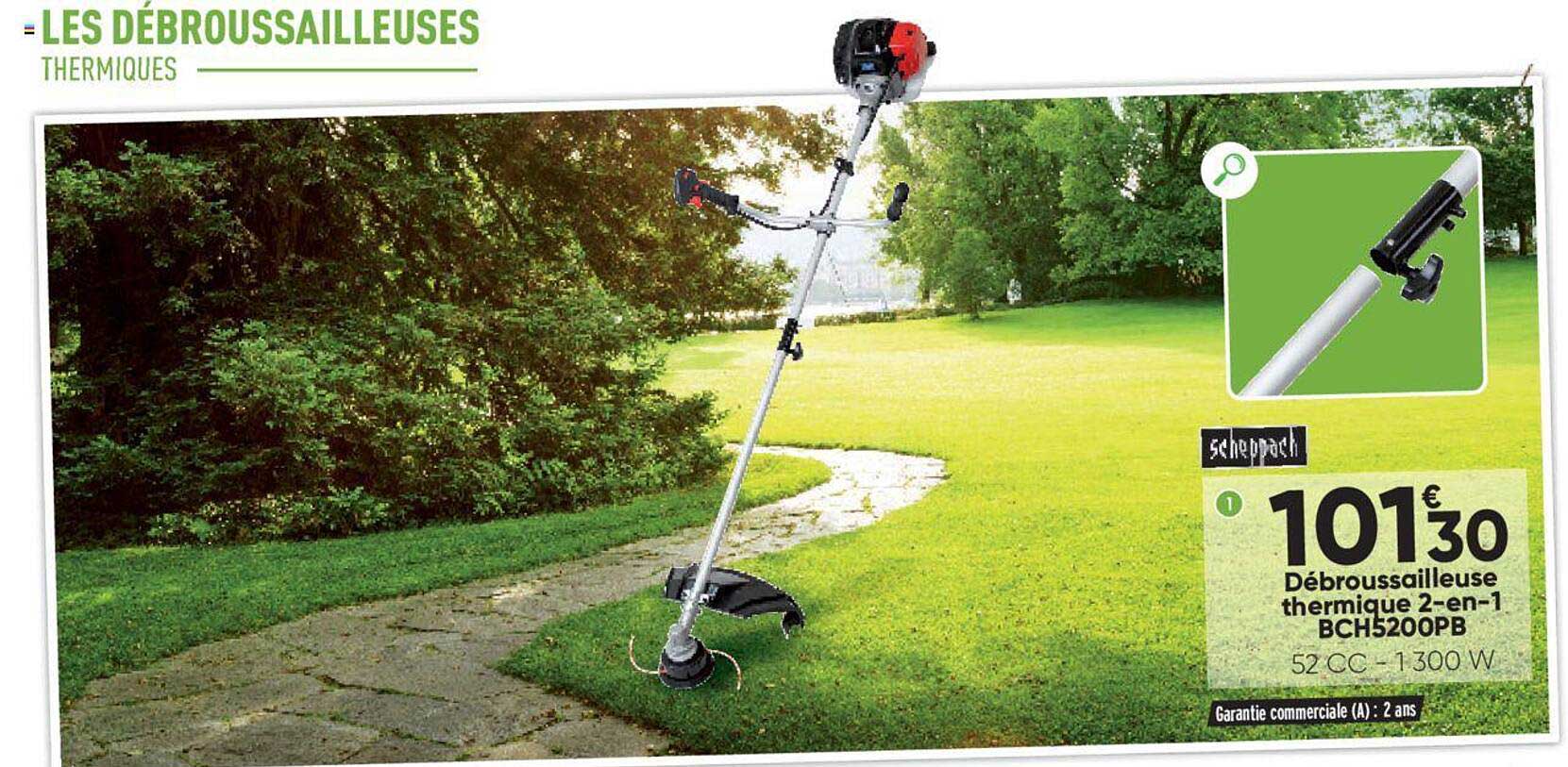 débroussailleuse thermique 2-en-1 bch5200pb scheppach