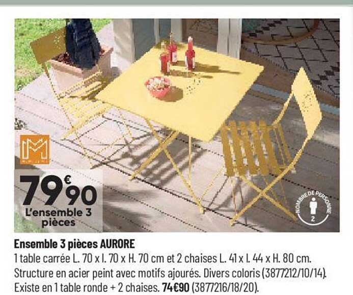 ensemble 3 pièces aurore