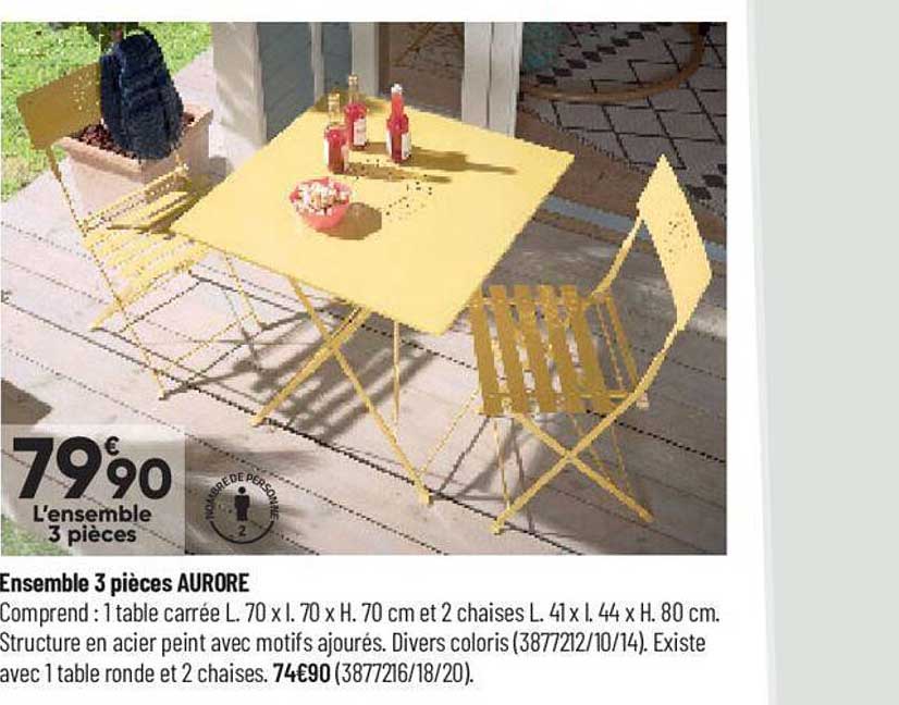 ensemble 3 pièces aurore