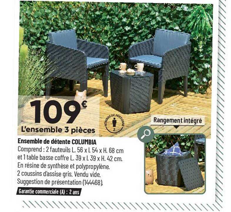 ensemble de détente columbia