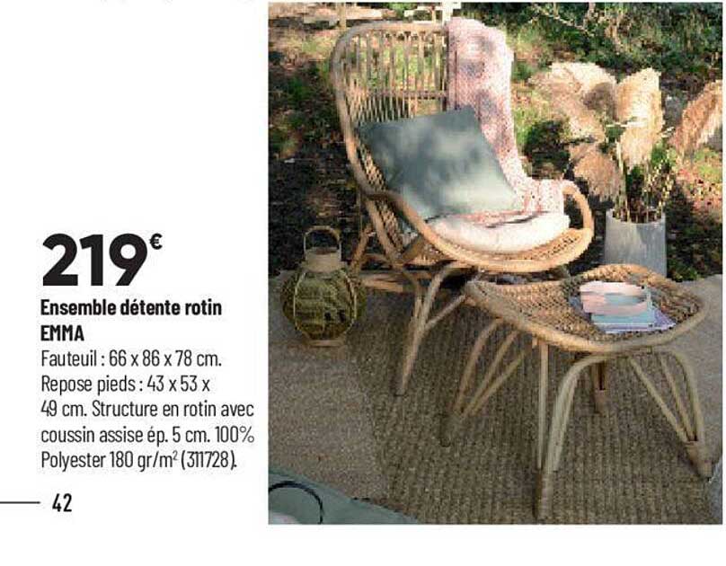 ensemble détente rotin emma