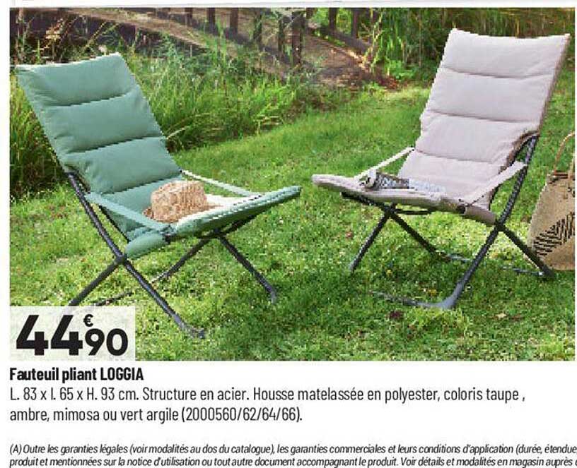 fauteuil pliant loggia