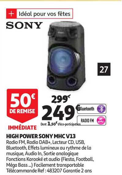 high power sony mhc v13