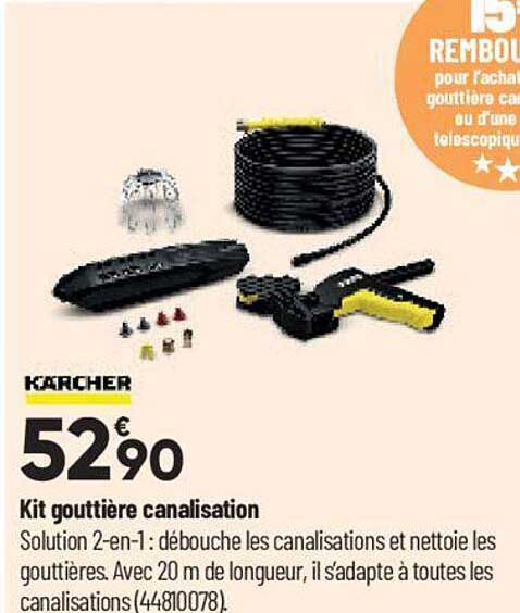 kit gouttière canalisation kärcher