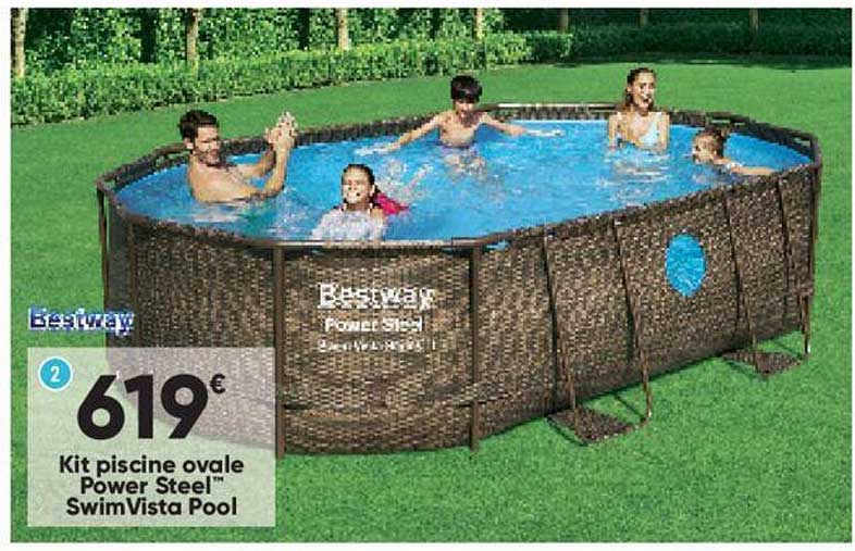 kit piscine ovale power steel swim vista pool bestway