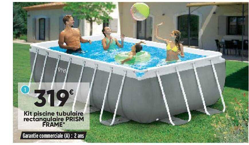 kit piscine tubulaire rectangulaire prism frame