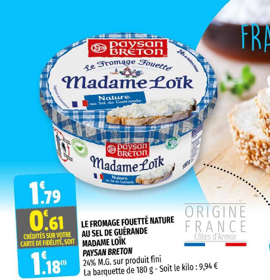 le fromage fouetté nature au sel de guérande madame loïk paysan breton