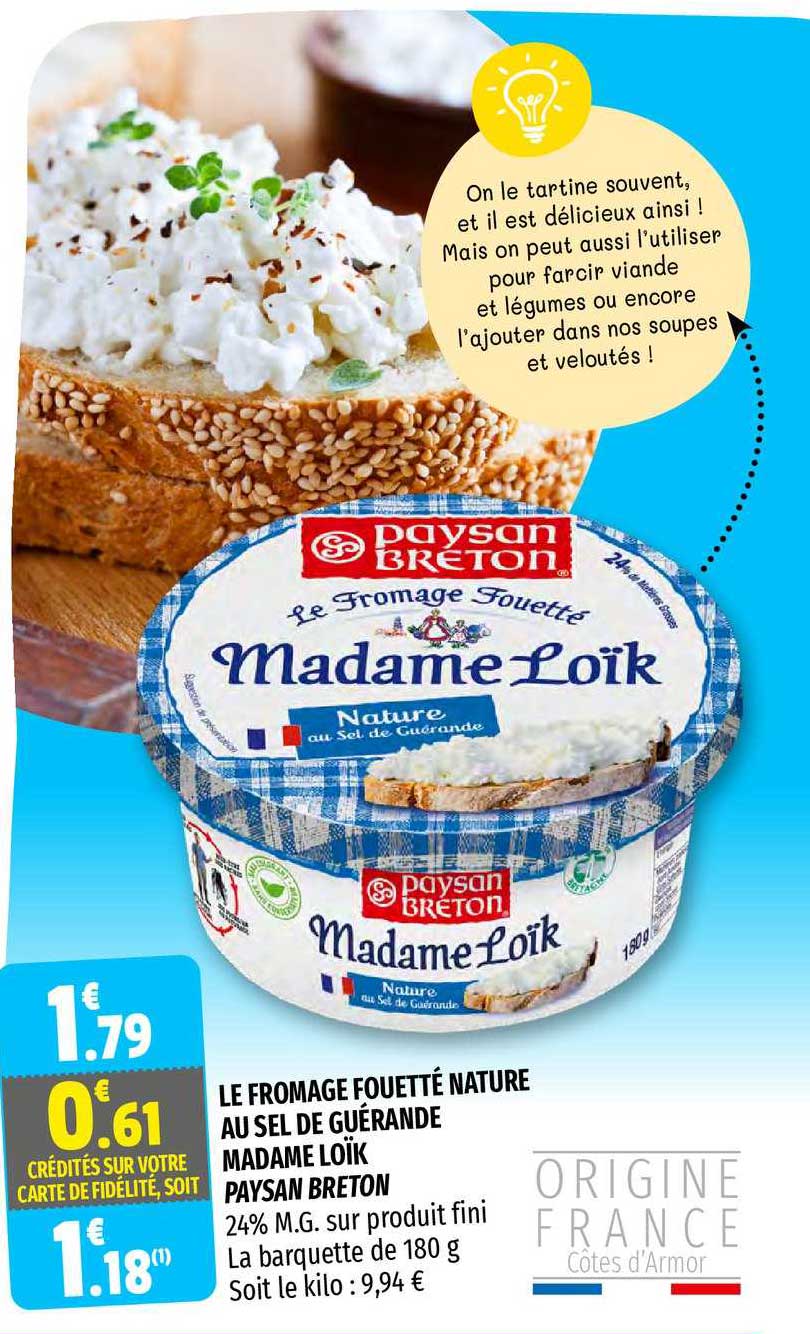 le fromage fouetté nature au sel de guérande madame loïk paysan breton