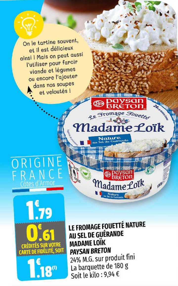 le fromage fouetté nature au sel de guérande madame loïk paysan breton