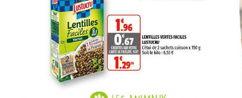 lentilles vertes faciles lustucru