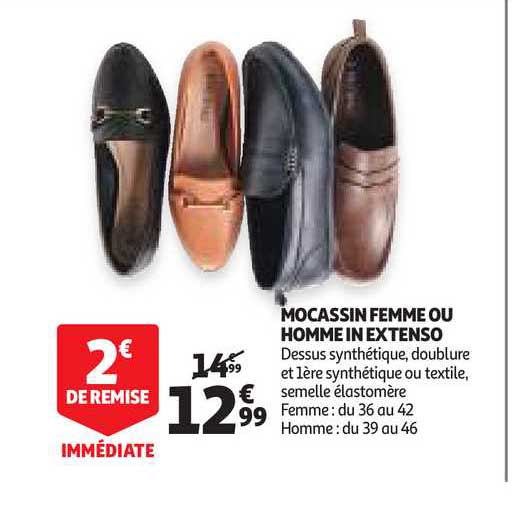 mocassin femme ou homme in extenso