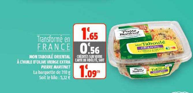 mon taboulé oriental à l'huile d'olive vierge extra pierre martinet