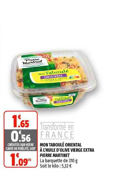 mon taboulé oriental à l'huile d'olive vierge extra pierre martinet