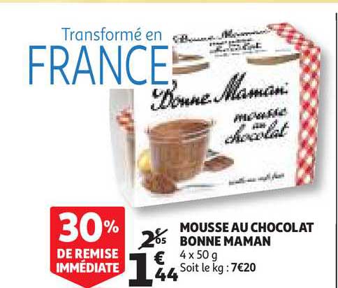 mousse au chocolat bonne maman