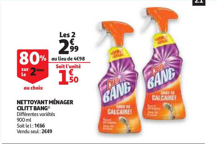 nettoyant ménager cilitt bang