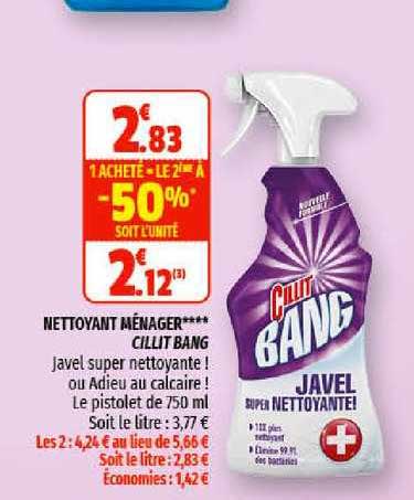 nettoyant ménager cillit bang
