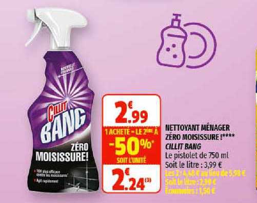 nettoyant ménager zéro moisissure ! cillit bang