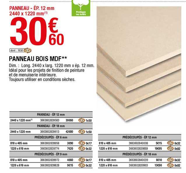 Panneau Bois Mdf