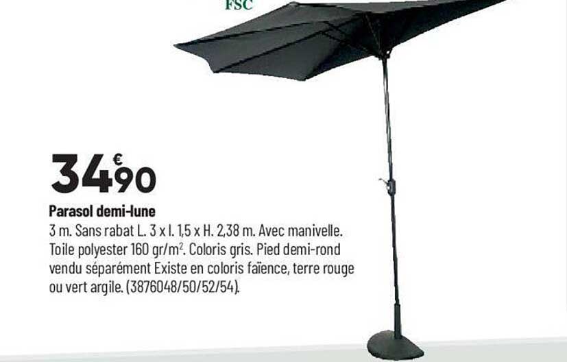 Parasol Demi-lune