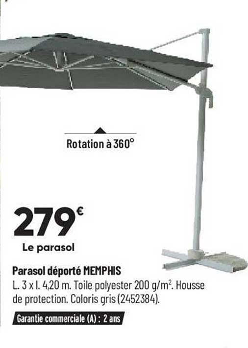 Parasol Déporté Memphis