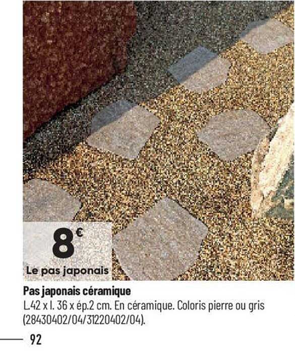 pas japonais céramique