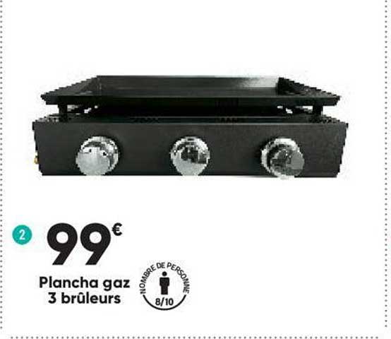 plancha gaz 3 brûleurs