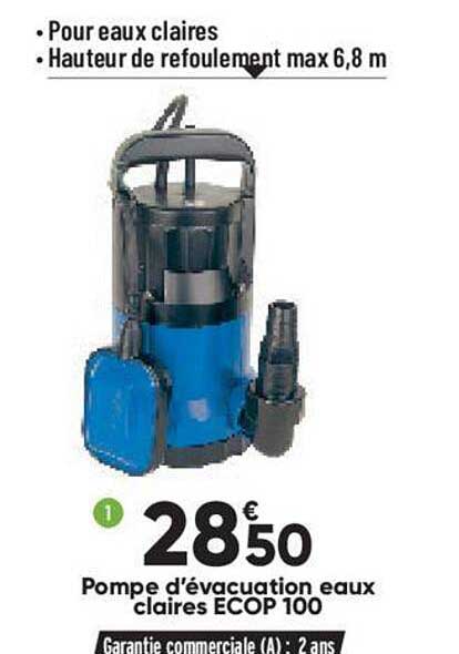pompe d'évacuation eaux claires ecop 100