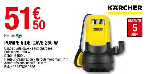 pompe vide-cave 250 w kärcher