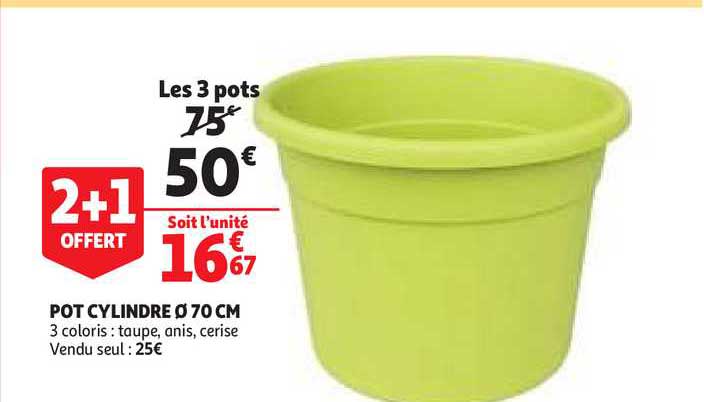 pot cylindre 70 cm