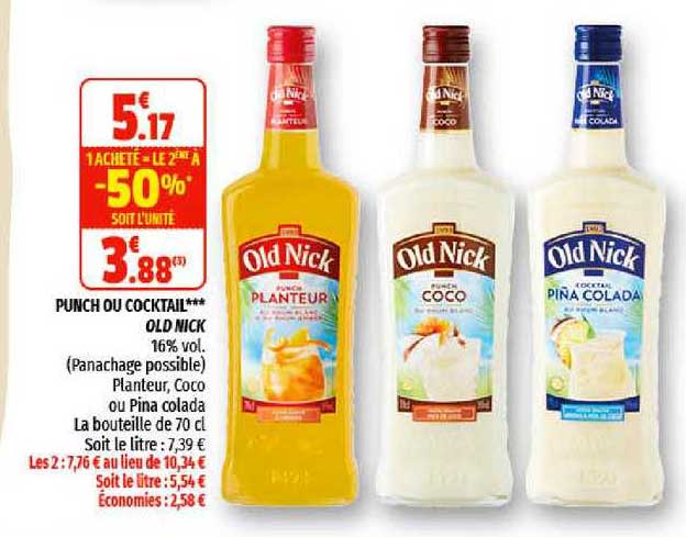 punch ou cocktail old nick