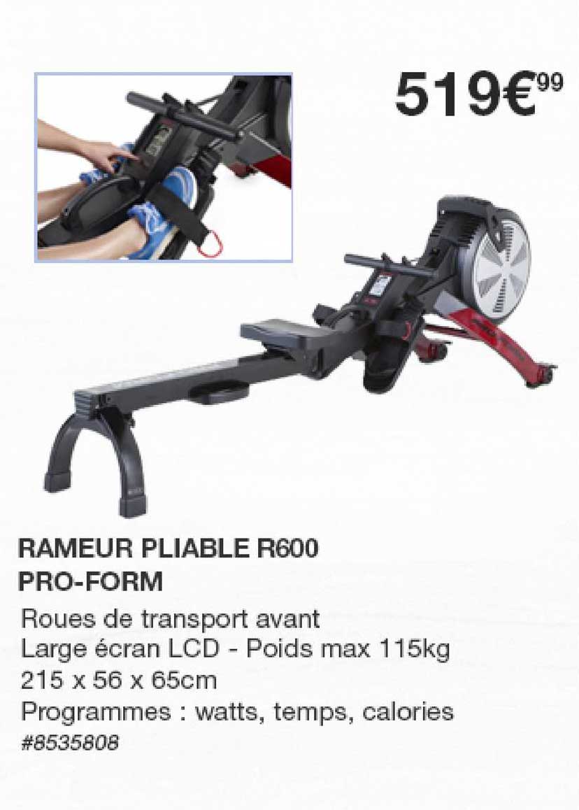 rameur pliable r600 pro-form