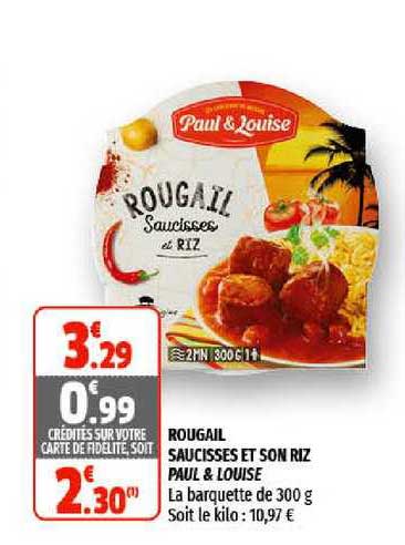 Rougail Saucisses Et Son Riz Paul & Louise