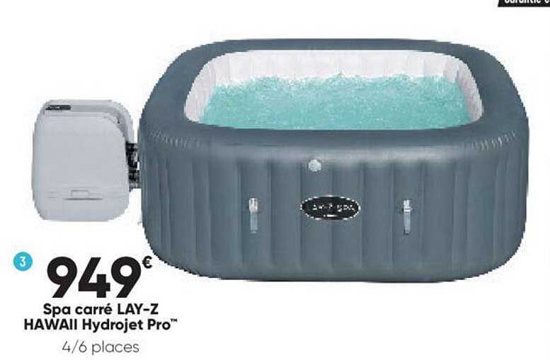 spa carré lay-z hawaii hydrojet pro