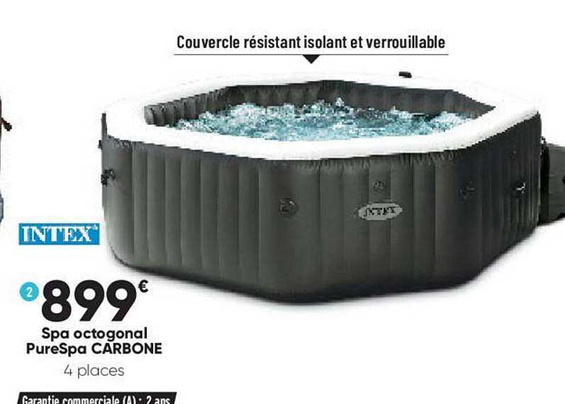 spa octogonal purespa carbone intex