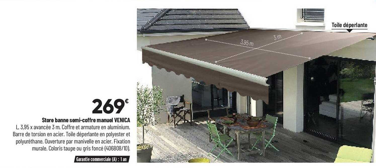 store banne semi-coffre manuel venica