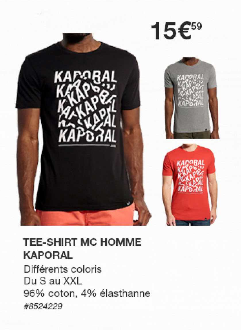 tee-shirt mc homme kaporal