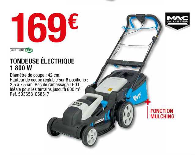 Tondeuse électrique 1800 W